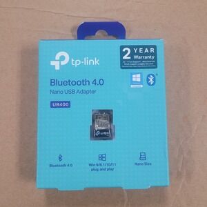 TP-Link USB Bluetooth Adapter for PC(UB400), 4.0 Bluetooth Dongle Receiver Suppo